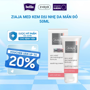Ziaja Med Skin Relief Dermatological Formula Soothing Cream Anti-Redness 50ml - Ziaja Med Kem dịu nhẹ ngừa mẩn đỏ