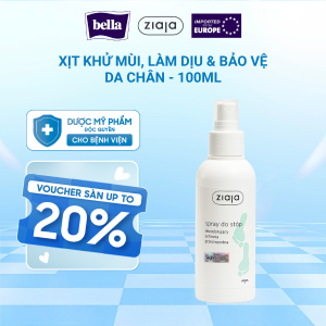 Ziaja Spray Do Stop Dezodorujacy Ochrona Przeciwpotna 100ml - Xịt khử mùi, làm dịu & bảo vệ da chân