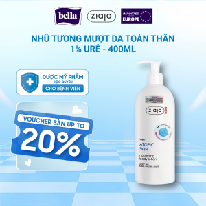 Ziaja Med Atopic Skin Dermatological Formula Body Lotion Nourishing 400ml - Nhũ tương Mượt da toàn thân 1% Urê
